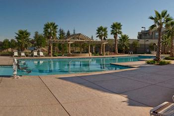 Resort-style pool with heated spa